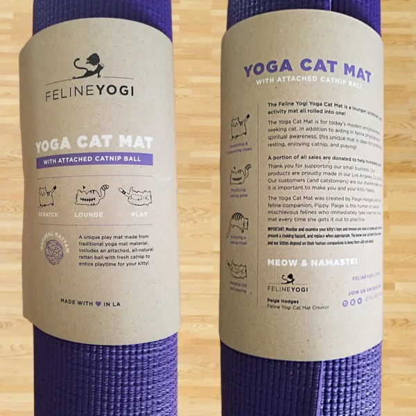 The Original Yoga Cat Mat Scratch Lounge Mat with Toy - Image 2