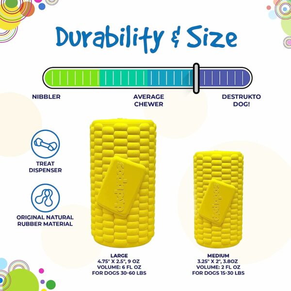 Corn on the Cob – Dog Treat Dispenser and Chew Toy - Image 3