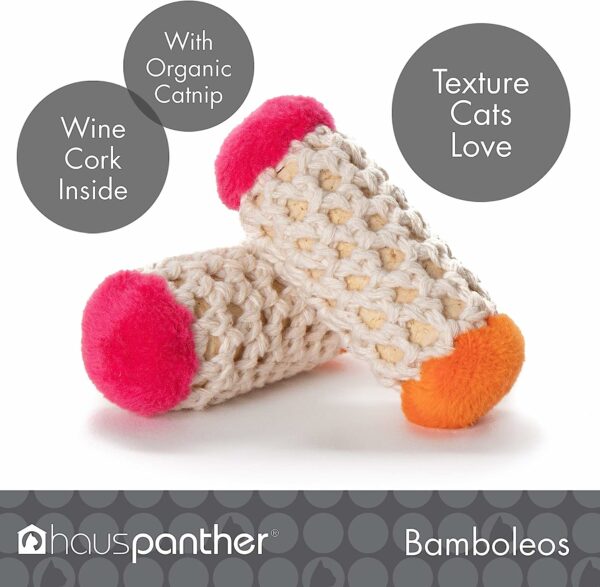Bamboleos Wine Cork Cat Toys with Organic Catnip (set of 2) - Image 3