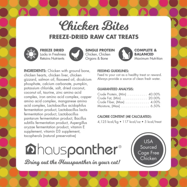 Chicken Bites Freeze Dried Raw Cat Treats 1.5 oz - Image 4